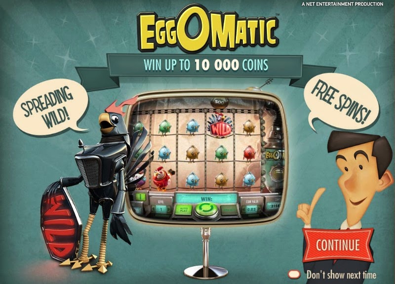 Eggomatic Video Slot Screen