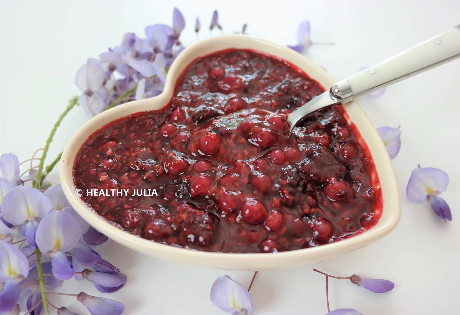 COMPOTE DE FRUITS ROUGES VEGAN Healthy Julia