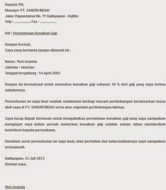 Contoh Surat Permohonan Cuti Kerja Terbaru 2014 | Review Ebooks   