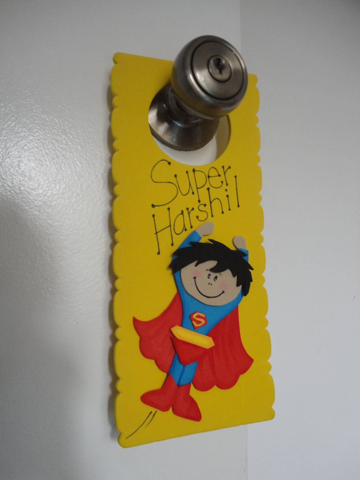 Nisha's Creative Arts and Crafts. FOAM CRAFT DOOR HANGER