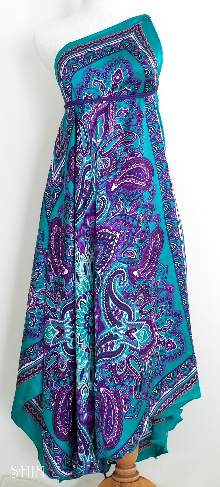 SHIN Vintage Magic Wrap Skirt & Scarf Dress Scarf Dress