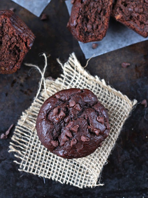 101 Healthy Snack Recipes - Chocolate Tahini Muffins
