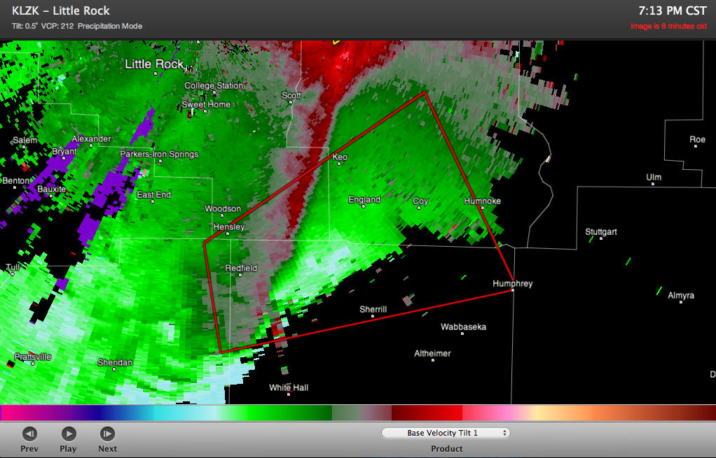 The Weather Centre Tornado Warning (Funnel Cloud Spotted) Redfield, Arkansas