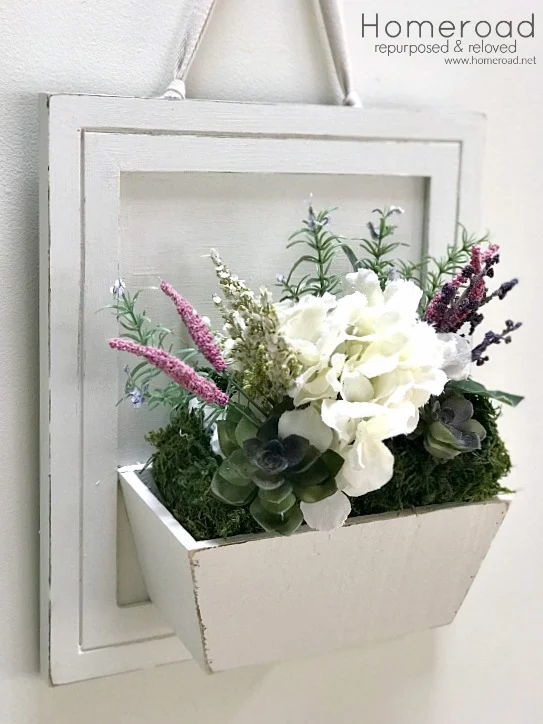 cabinet door with flower box