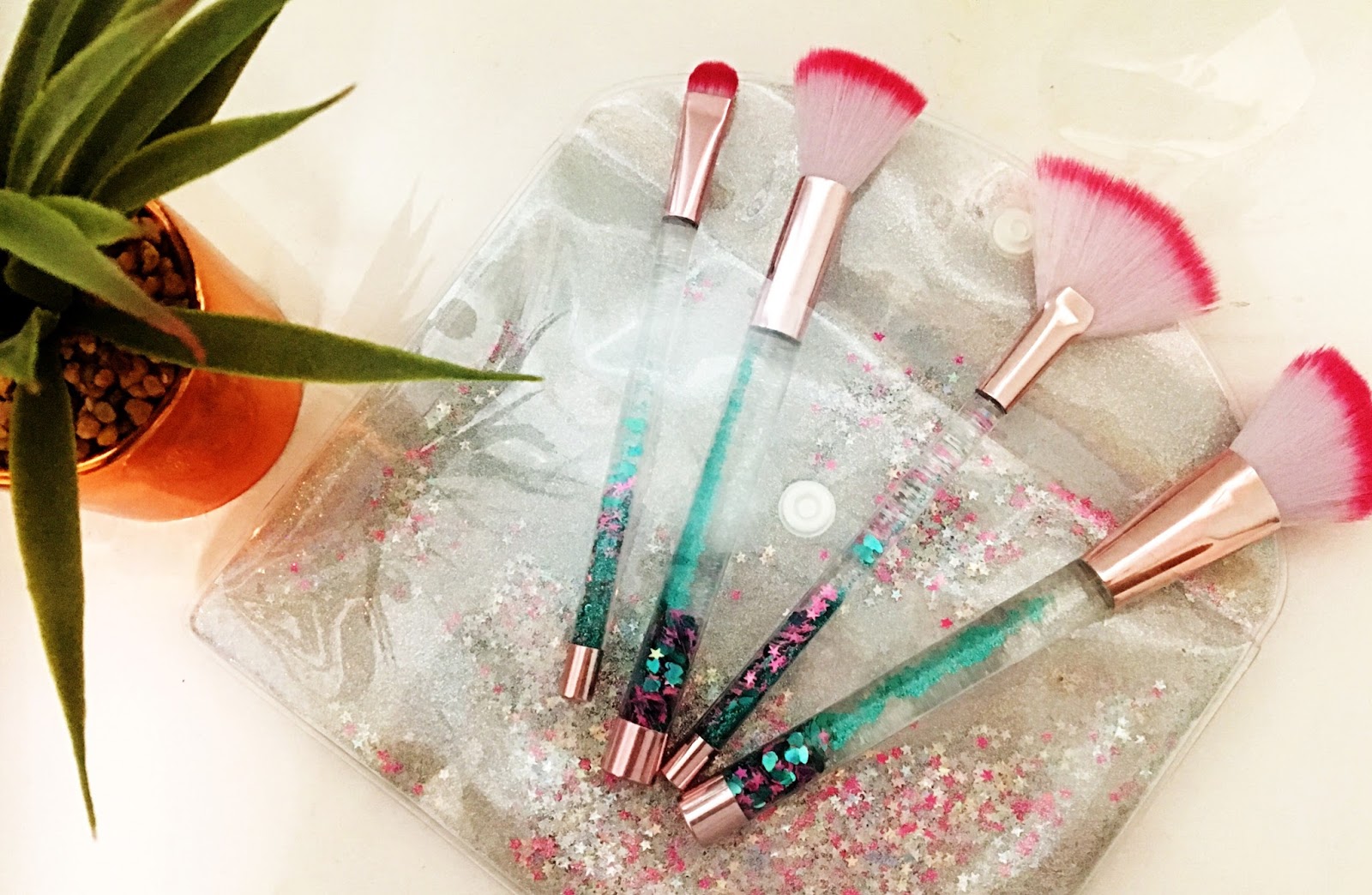 Primark's Aqua Glitter Brush Set PerfumellaBecca