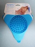 dog slow feeder attached to bath