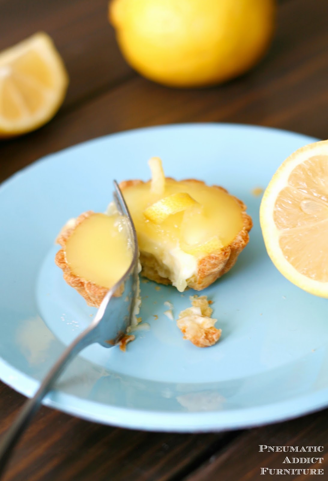 So light and refreshing! Two layers of tangy and sweet lemon filling and a buttery crust. 