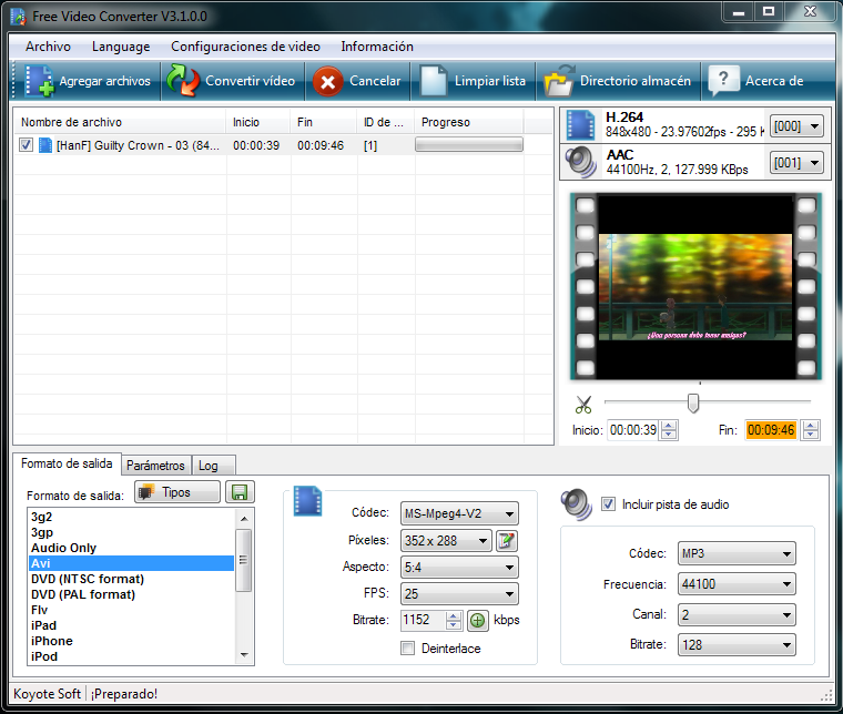Cambiar el formato de tus vídeos con Free Video Converter Entrada Random