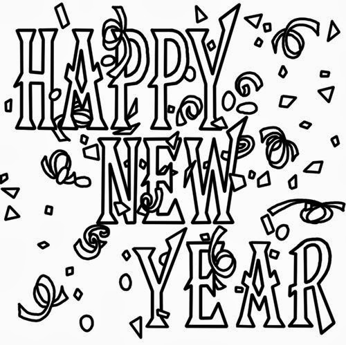 happy new year 2014 clip art black and white - photo #25