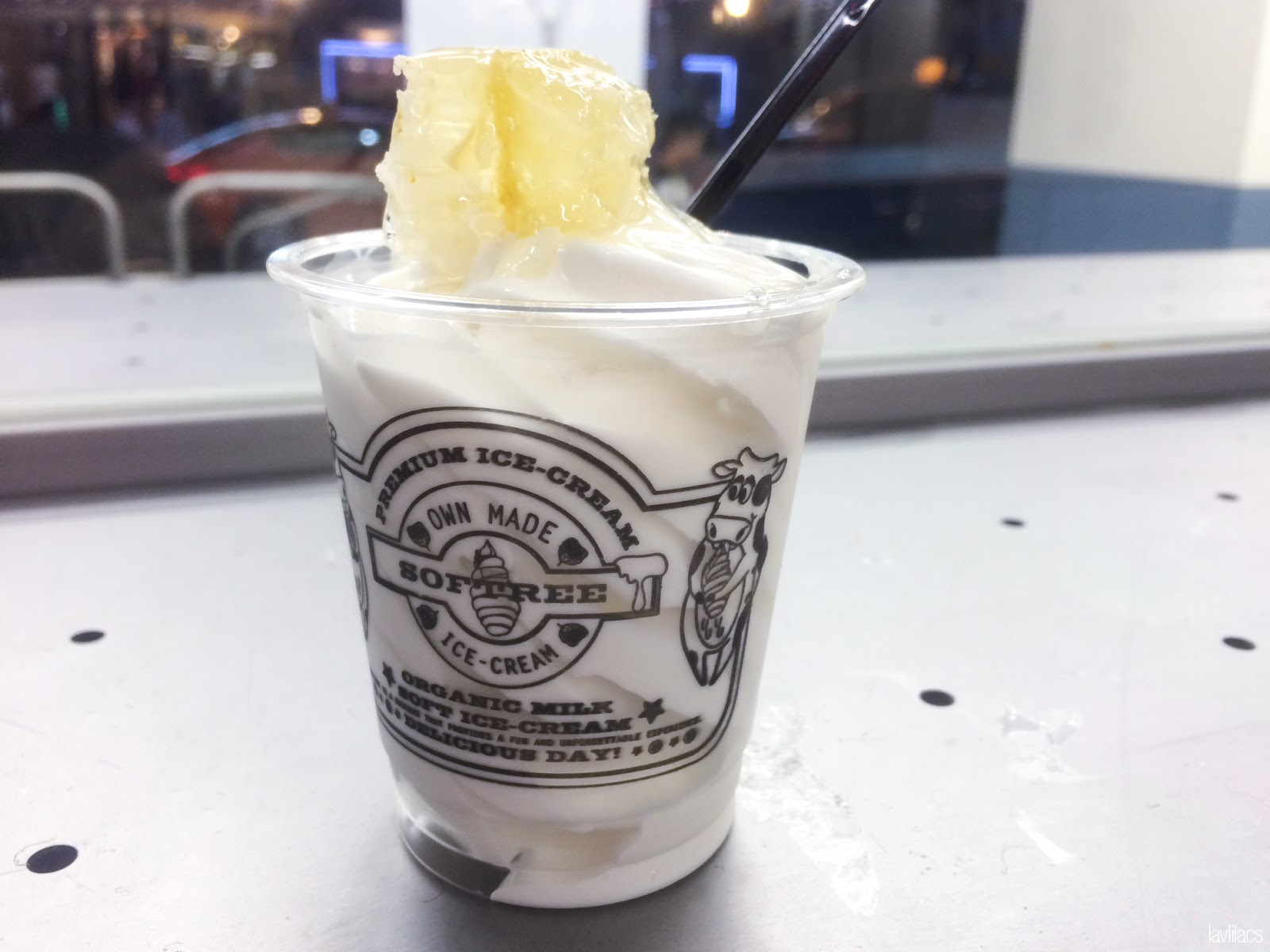 Seoul, Korea - Summer Study Abroad 2014 - Myeongdong Softree Ice Cream - Honey chip vanilla soft serve ice cream