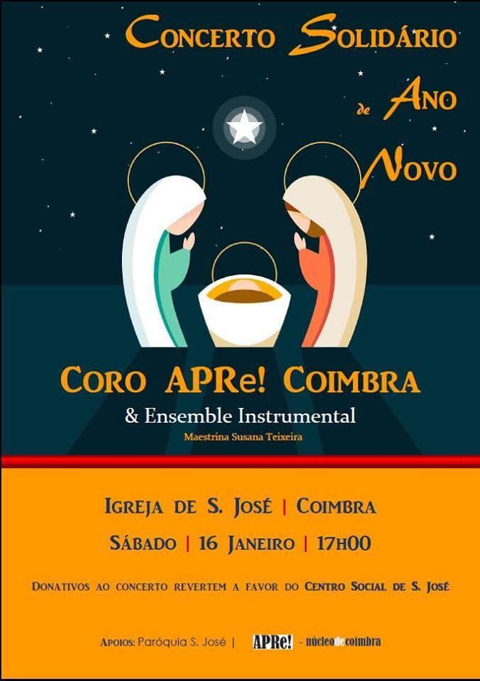 Concerto Solidário de Ano Novo, com o Coro APRe! de Coimbra