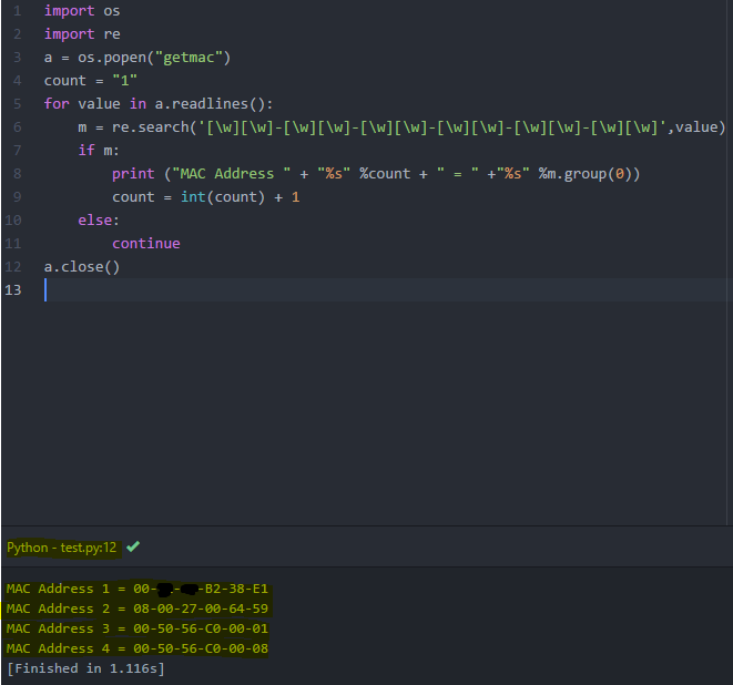 Shell Script Code: 2016