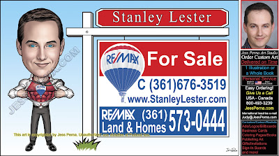 RE/MAX Sold For Sale Sign Caricature Ads