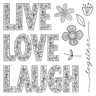 Stamp Of The Month LIVE LAUGH LOVE