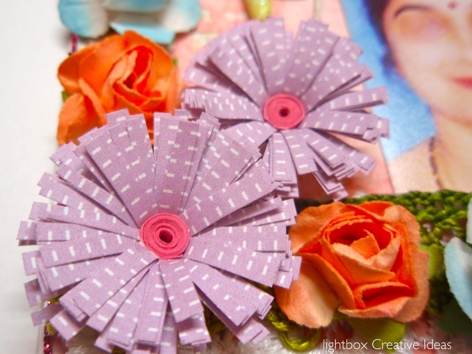 Lightbox creative Ideas Scrapbook style card