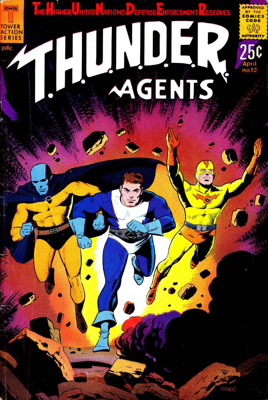 Thunder Agents v1 #12 tower silver age 1960s comic book cover art by Wally Wood