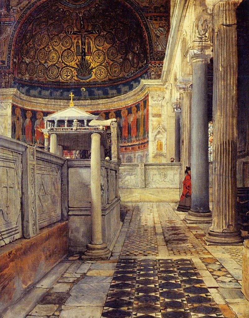 La basílica superior de san Clemente Laterano en Roma