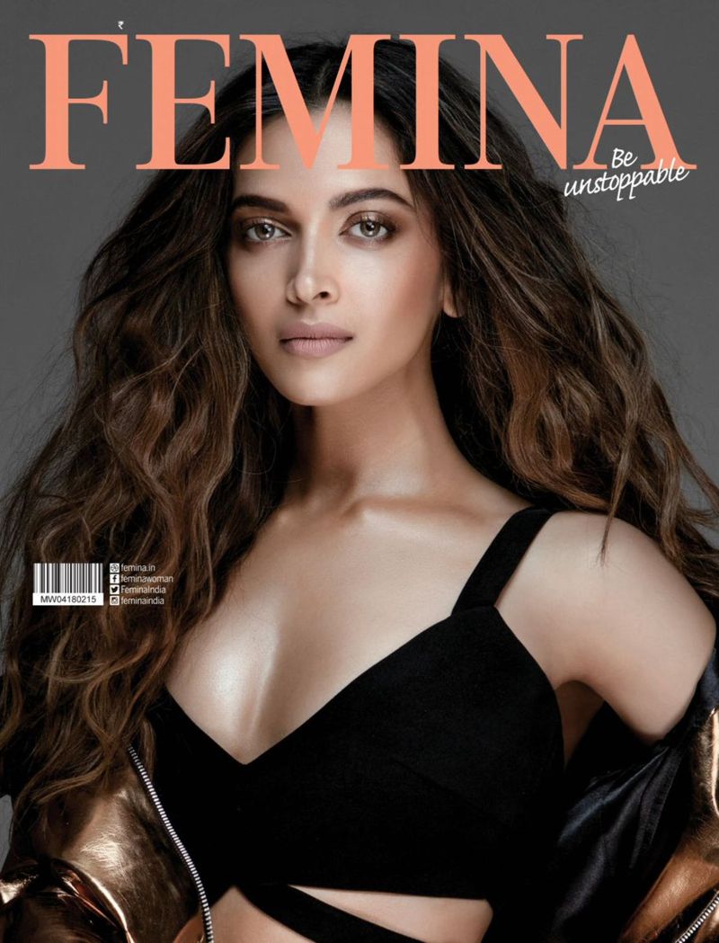 Bollywood Actress Deepika Padukone Femina Magazine Cover Photoshoot