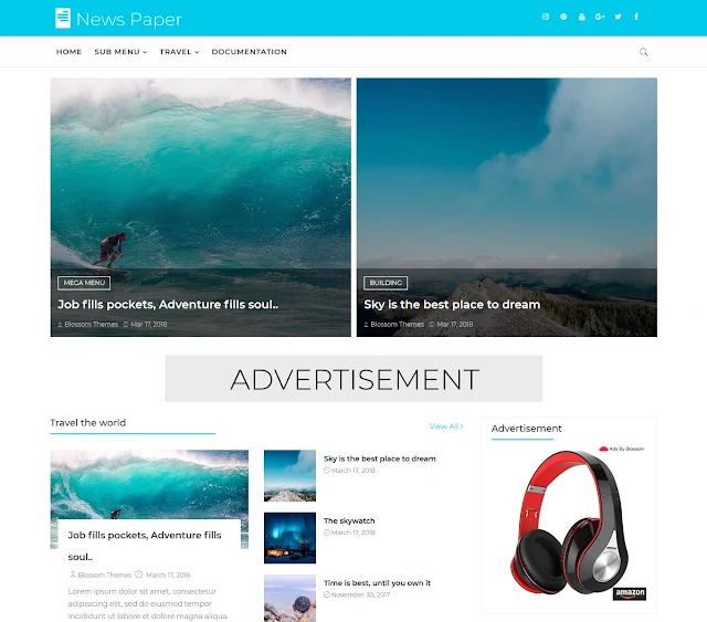Download News Paper Blogger Theme Template Download News Paper Blogger Theme Template