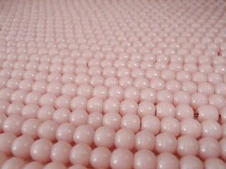 antique Prosser beads, French pink