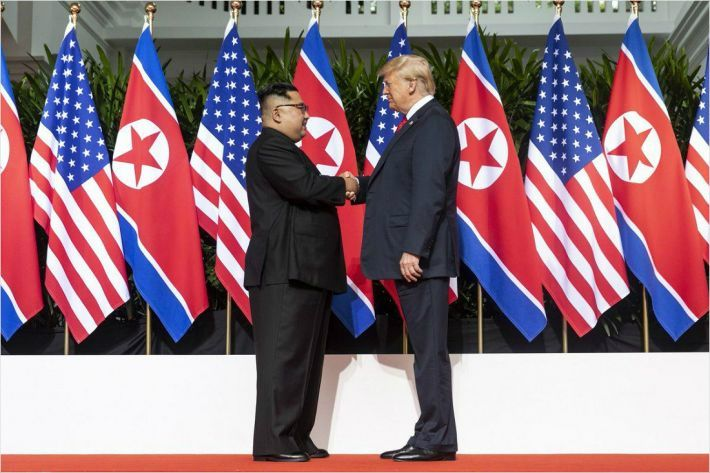 조-미 싱가포르수뇌회담 공동성명 Joint Statement of DPRK - US at the Singapore Summit - 2018년 6월 12일 싱가폴 센토사섬