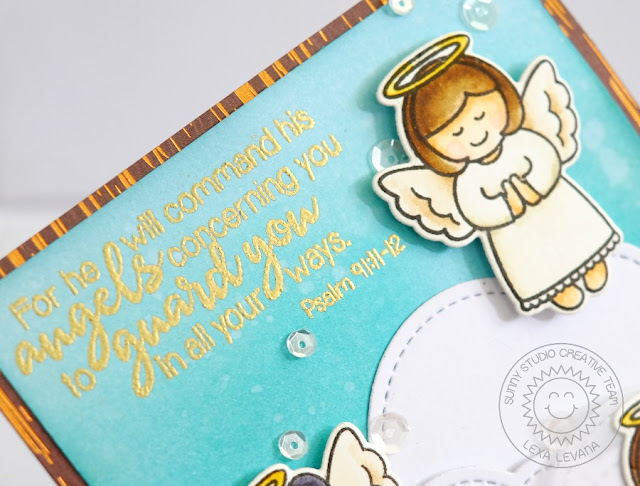 Sunny Studio Stamps: Little Angels & Angelic Sentiments Angel Encouragement Card by Lexa Levana