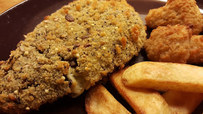 Mushroom and Spinach Kiev with a Creamy Garlic and Cheese Sauce