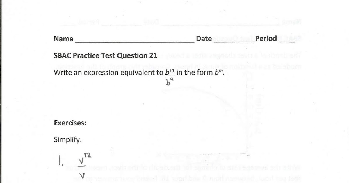 Geometry, Common Core Style SBAC Practice Test Questions 2122 (Day 174)