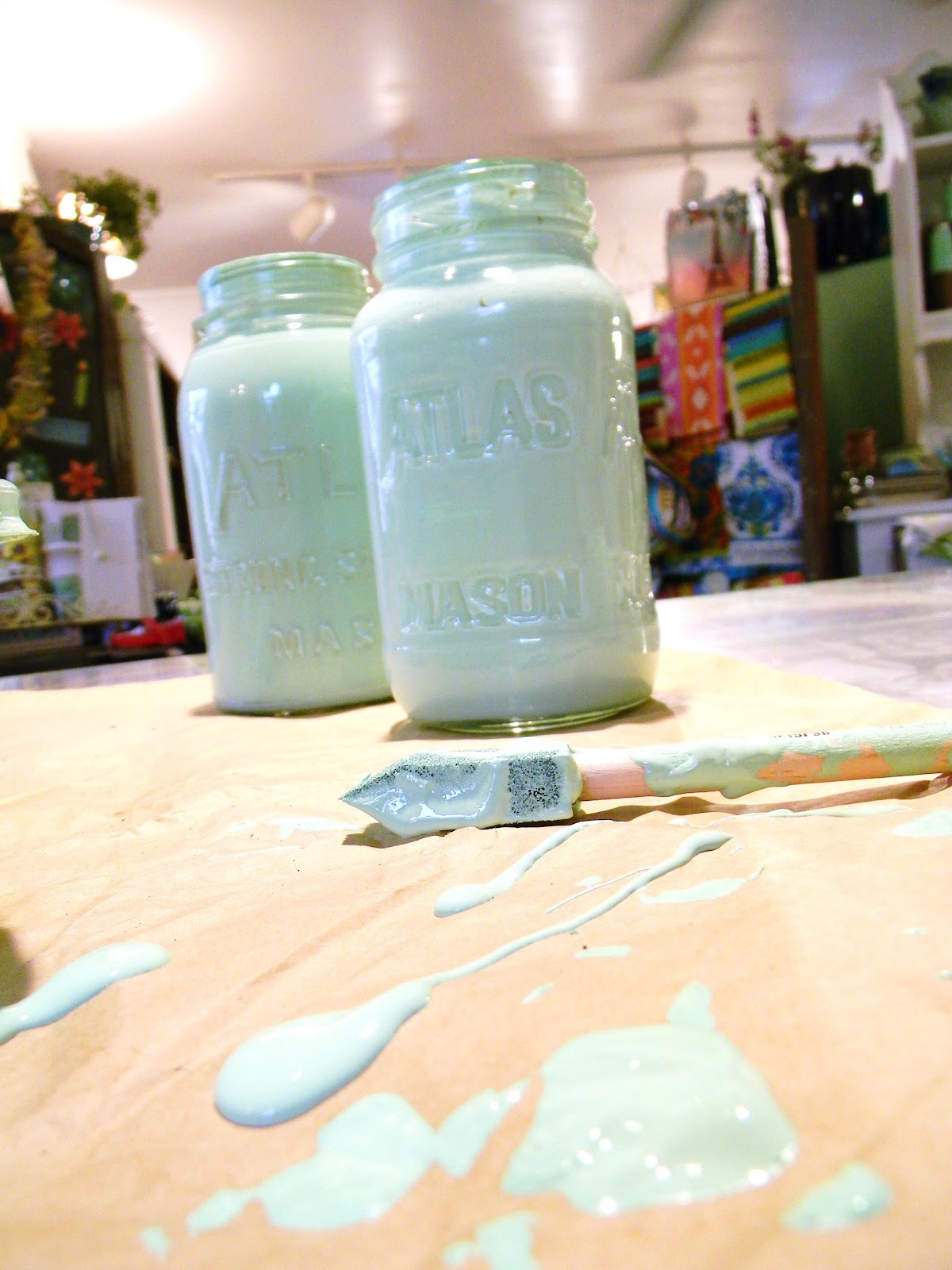 Everlasting Blooms Painting Ball Jars DIY