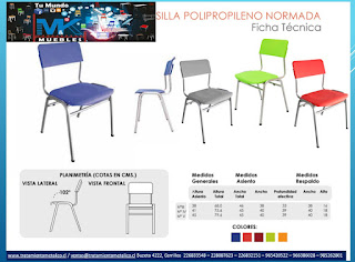 Sillas Apilables para Eventos, Casinos, Templos, Colegios