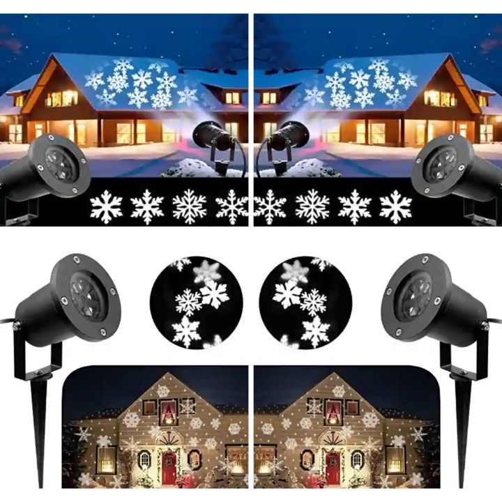Koot Christmas Projector LED Lights - Outdoor Waterproof Snowflake Decoration Lightings