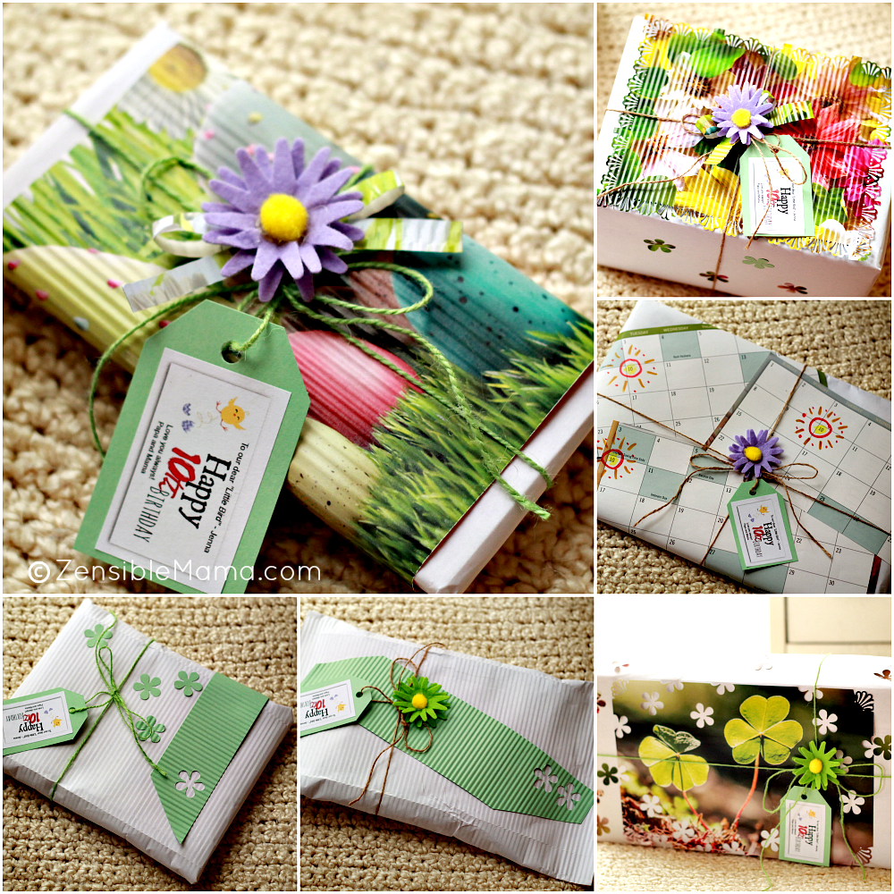 Zensible Mama DIY + Recycle Unique Gift Wrapper Using Old Calendar