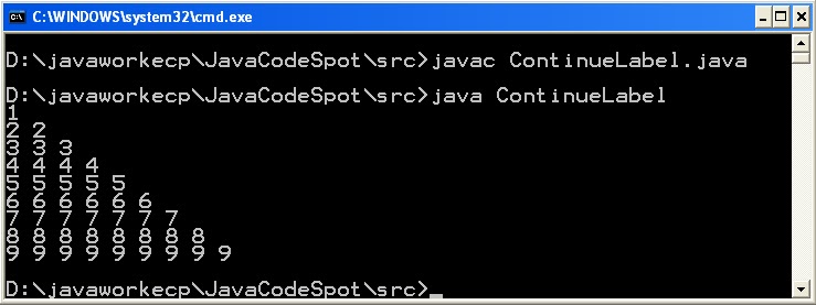 JAVA CODE SPOT: JAVA Programming : Break, Continue And Return
