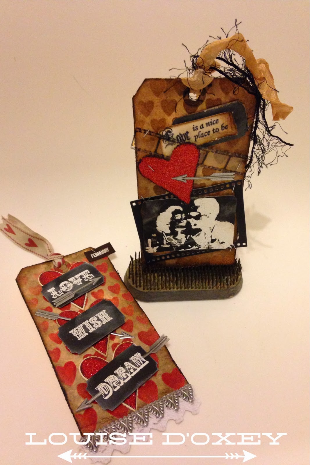 Louise D Oxey Tim Holtz 12 Tags of 2014 February Tag