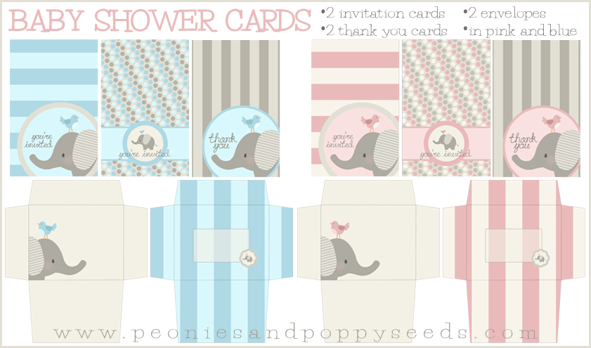 Basic Baby Shower Cards Printables | Peonies and Poppy Seeds: