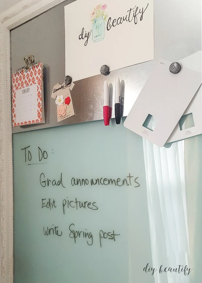 DIY Magnetic Bulletin Board