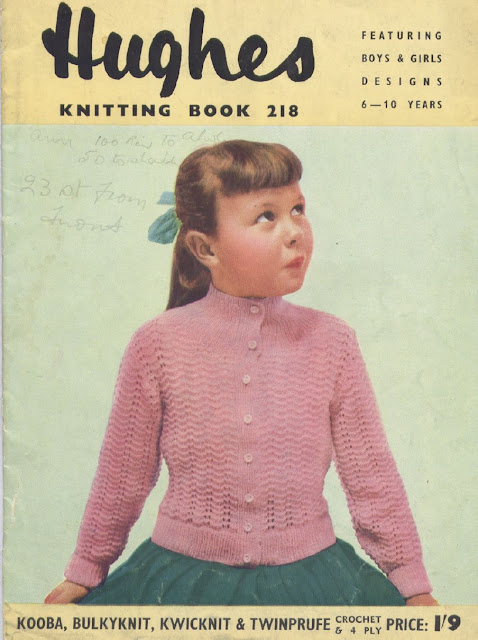 The Vintage Pattern Files: 1950's Knitting - Hughes Knitting Book No. 218