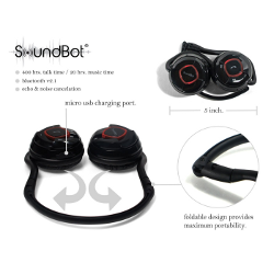 SoundBot® SB240 Kermes Red Bluetooth Headphone Wireless Headset