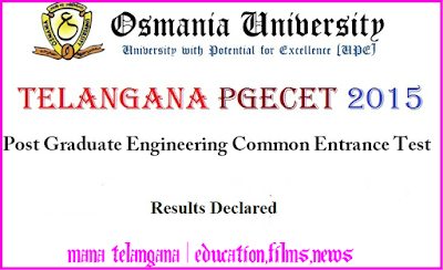TS PGECET Results 2015