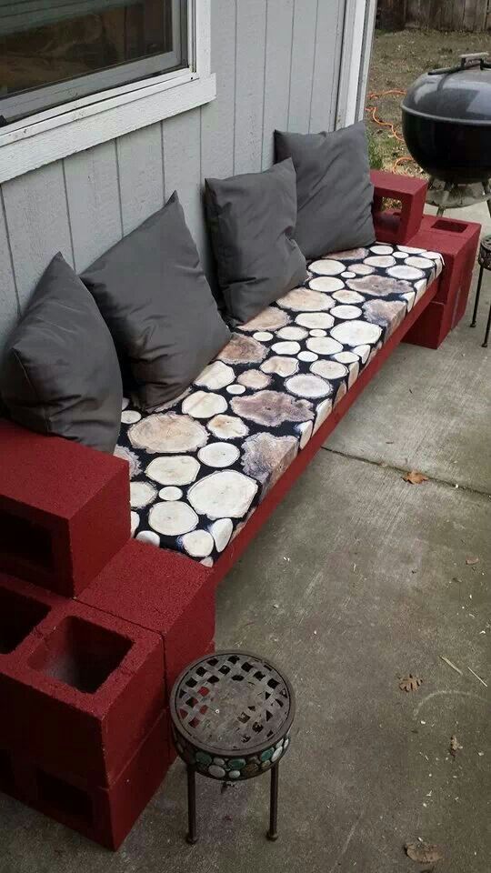 15 DIY Cheap Patio Bench Ideas From Concrete Blocks - Dwell Of Decor