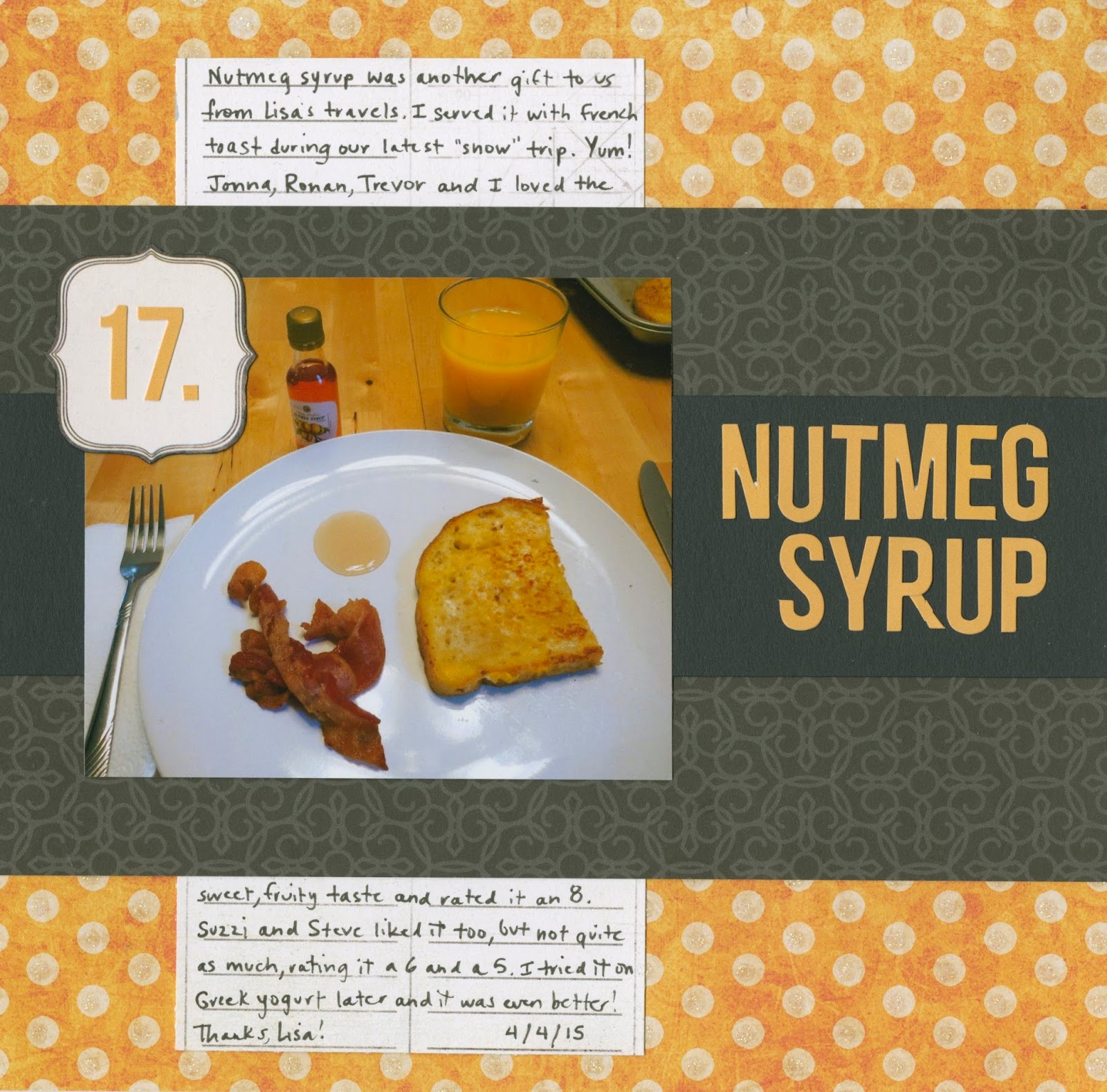 Cindy deRosier My Creative Life 43 NewtoMe... 17 Nutmeg Syrup