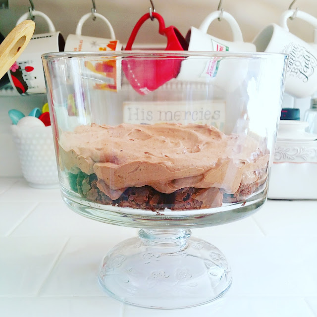 Raising Up Rubies Blog layered chocolate brownie trifle