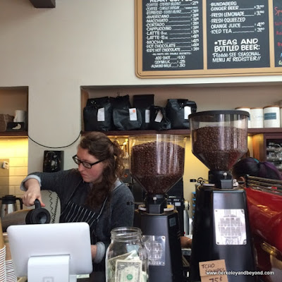order counter at Bartavelle Coffee & Wine Bar in Berkeley, California
