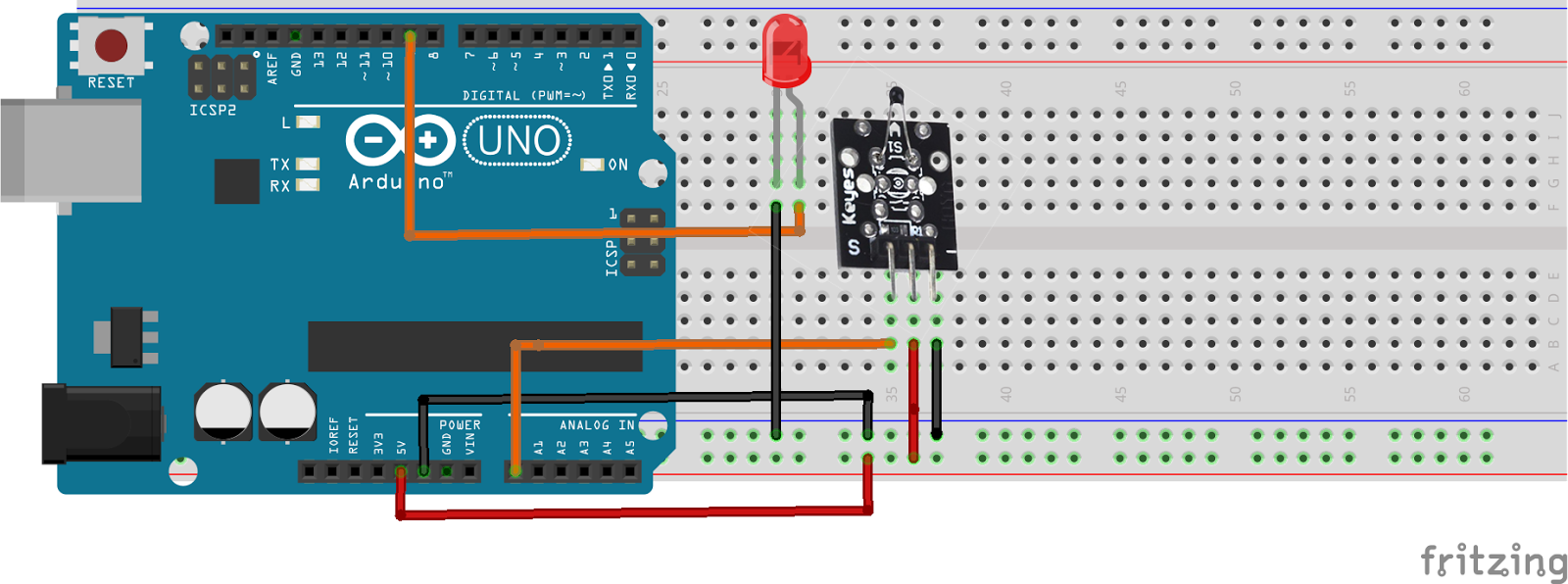 Módulo KY-013 Sensor Temperatura Analógica para Arduino