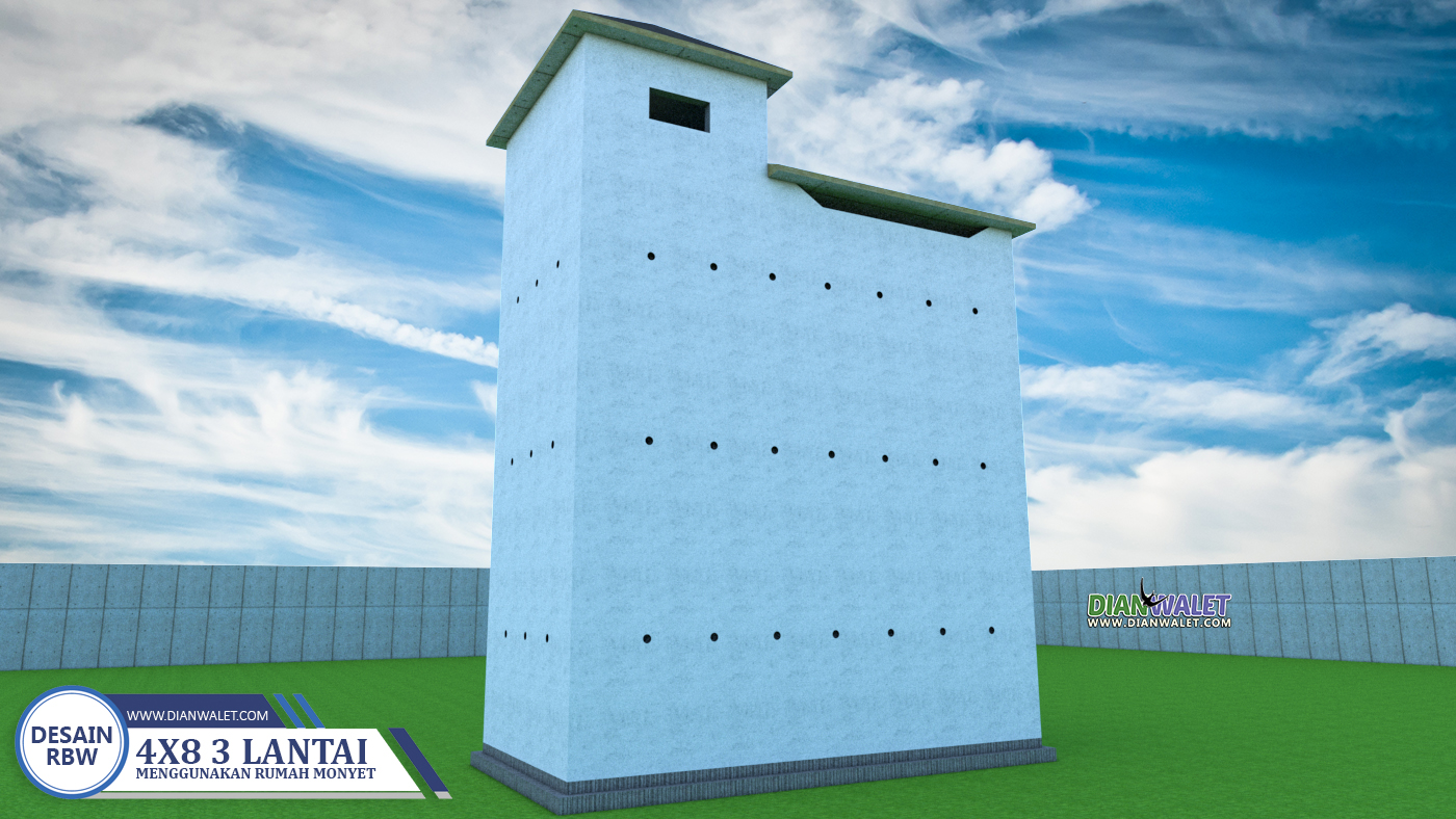  Desain  Rumah  Burung  Walet  4x8 3 Lantai  Premium DIAN WALET 