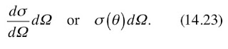 Mathematical expressions for the differential cross section