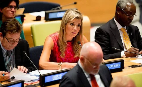 Queen Maxima of the Netherlands attended the UN conference on tackling climate change at the United Nation in New York City