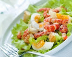 Receta de Cocina Ensalada de camarones y huevo