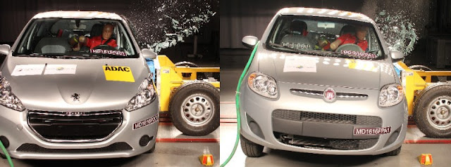 Fiat Palio x Peugeot 208 - segurança