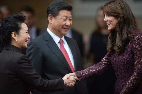Kate Middleton attends a BAFTA presentation with Chinese President Xi Jinping at Lancaster House